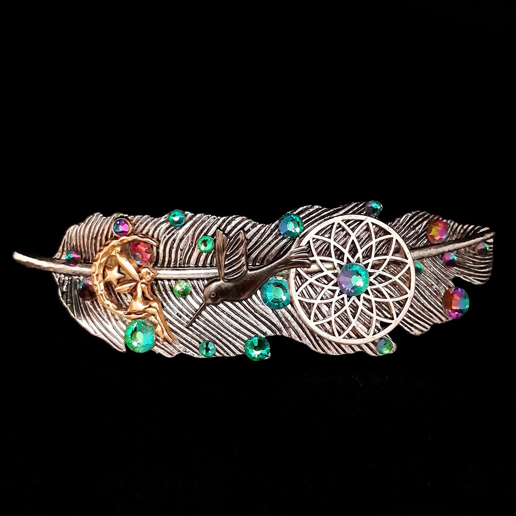 Feather Hairclip Hummingbird Bohemian Style Barrette