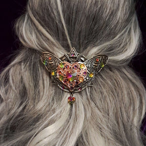 Bohemian Style Hairclip Crystal Heart Barrette