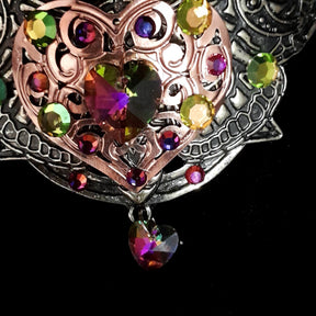 Bohemian Style Hairclip Crystal Heart Barrette