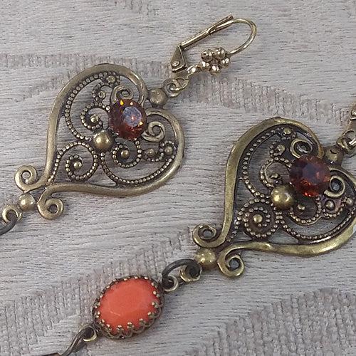 Long Dangle Filigree Earrings