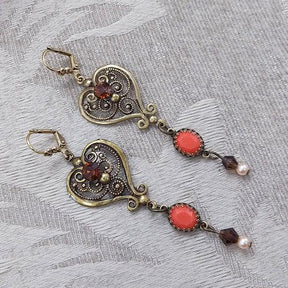 filigree earrings long dangle